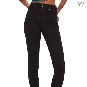 Topshop Jamie High Waisted Jeans Moto Black
